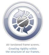 Air torsioned frame screws